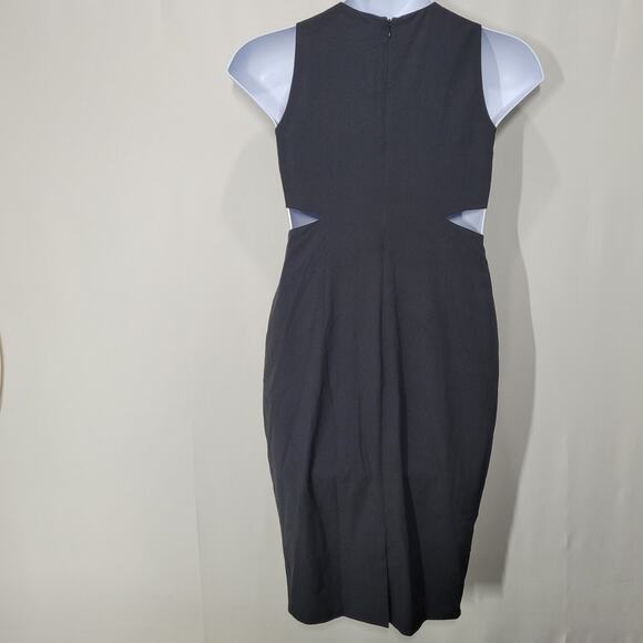 Yumi Kim Black Showtime Midi Dress with Side Cut-outs Size Medium - Picture 2 of 8
